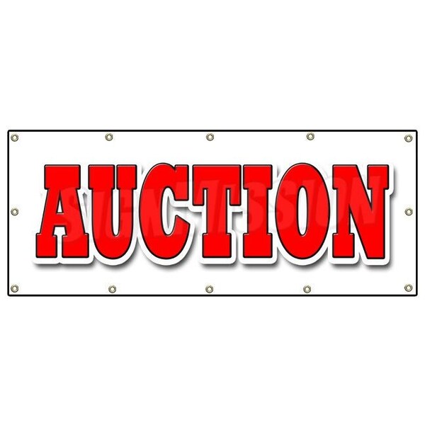 AUCTION BANNER SIGN antique jewelry furniture artwork estate sale